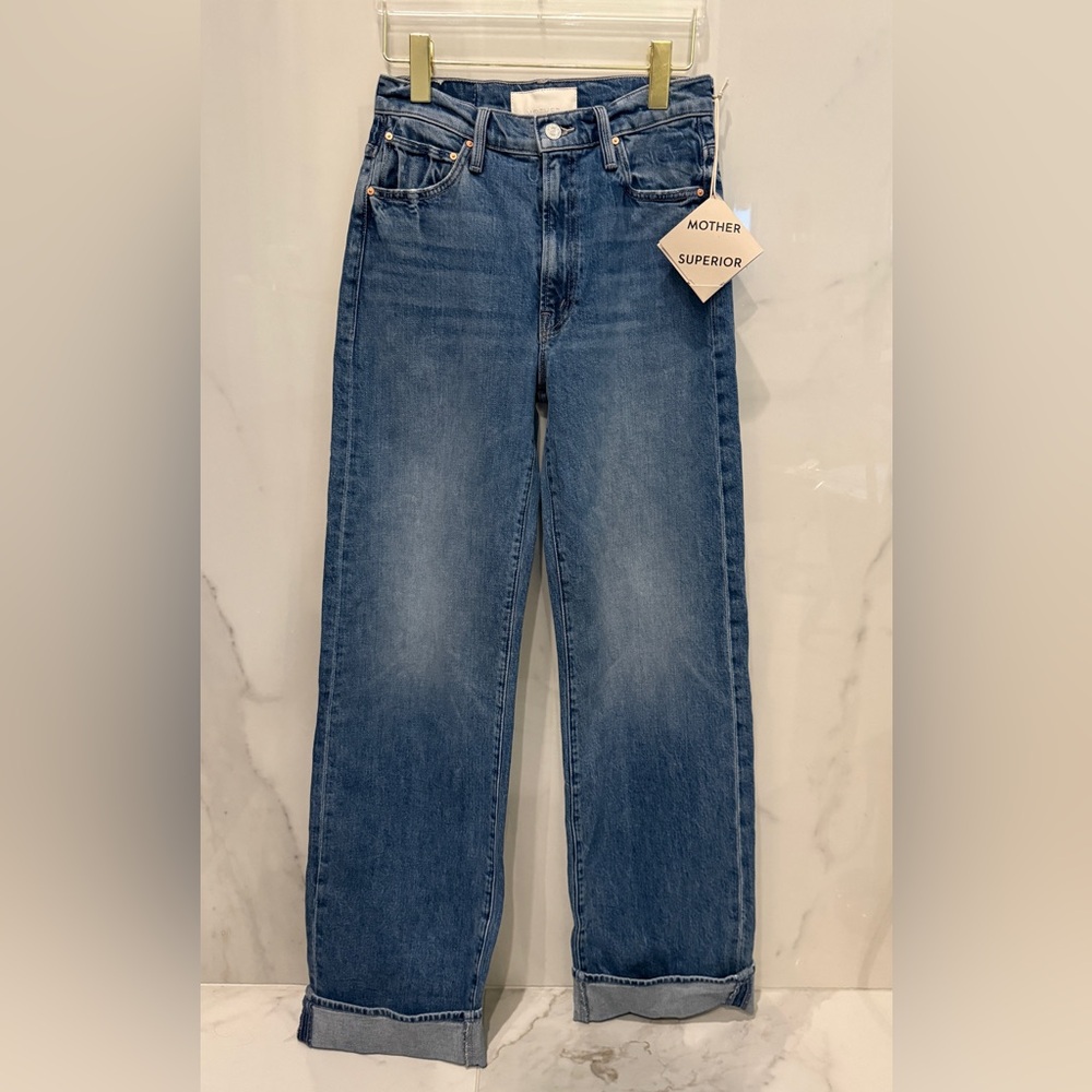 MOTHER Dodger Skimp Cuff Blue Denim